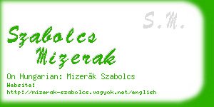 szabolcs mizerak business card